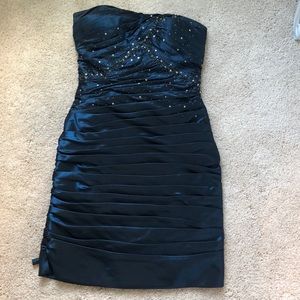 Deep blue mini dress